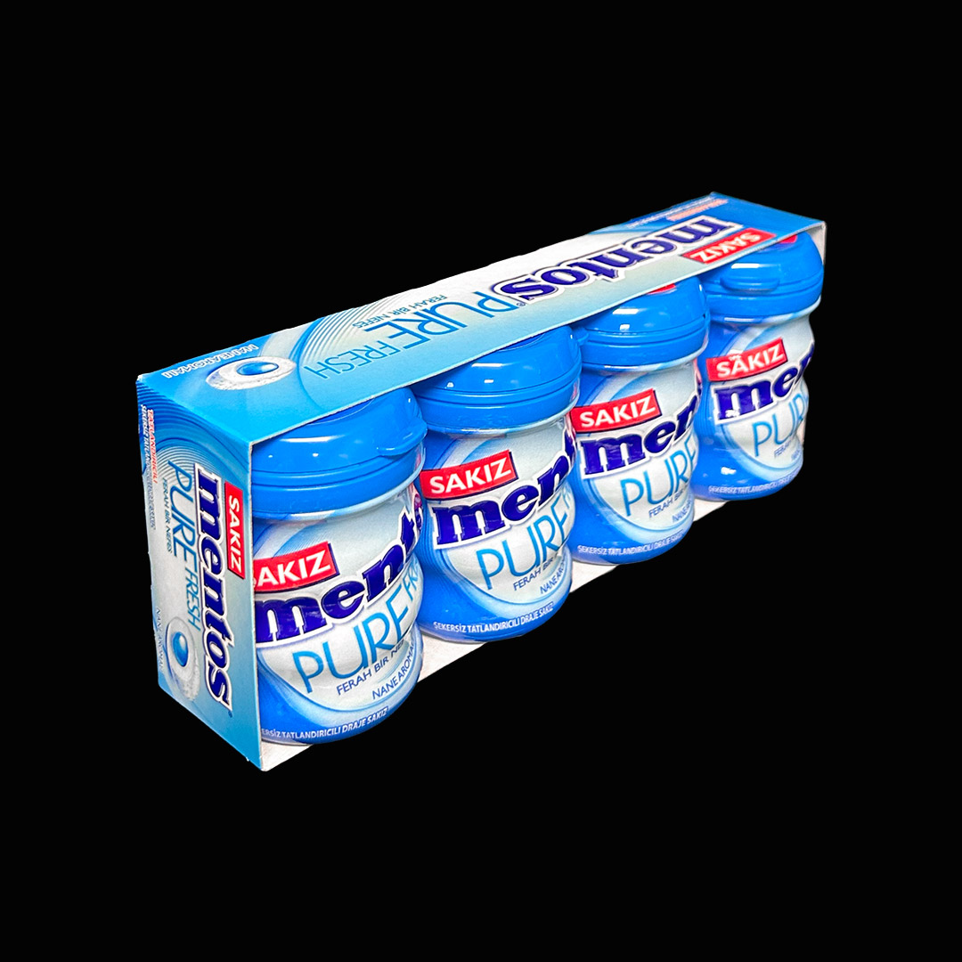 Mentos Pure Fresh Sekersiz Naneli Sakiz 2x4x60g