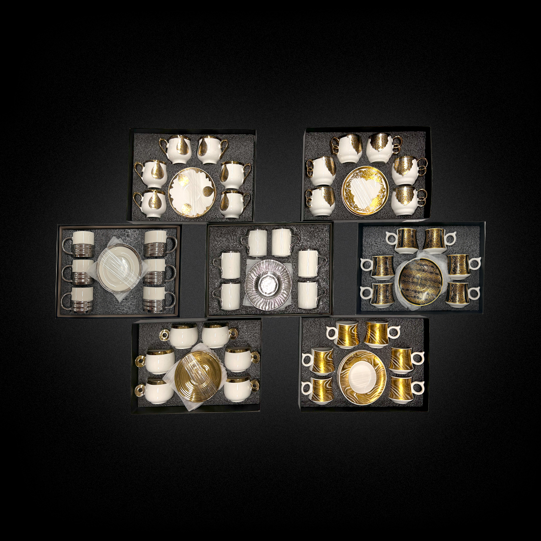 Kaffe Service Mix Gold/Silber