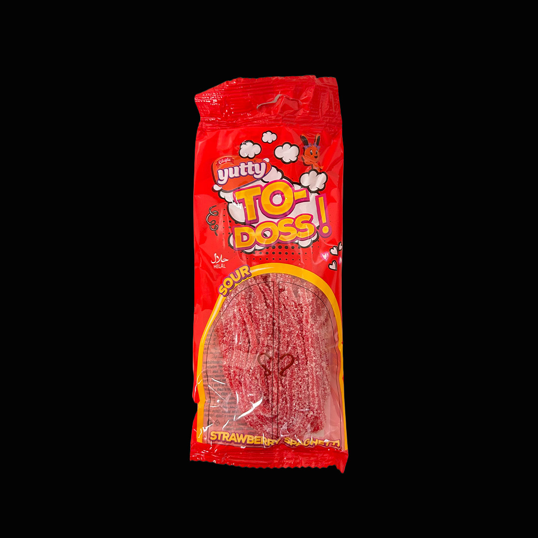 Yutty To-doss Belt Strawberry Spaghetti 12x80g
