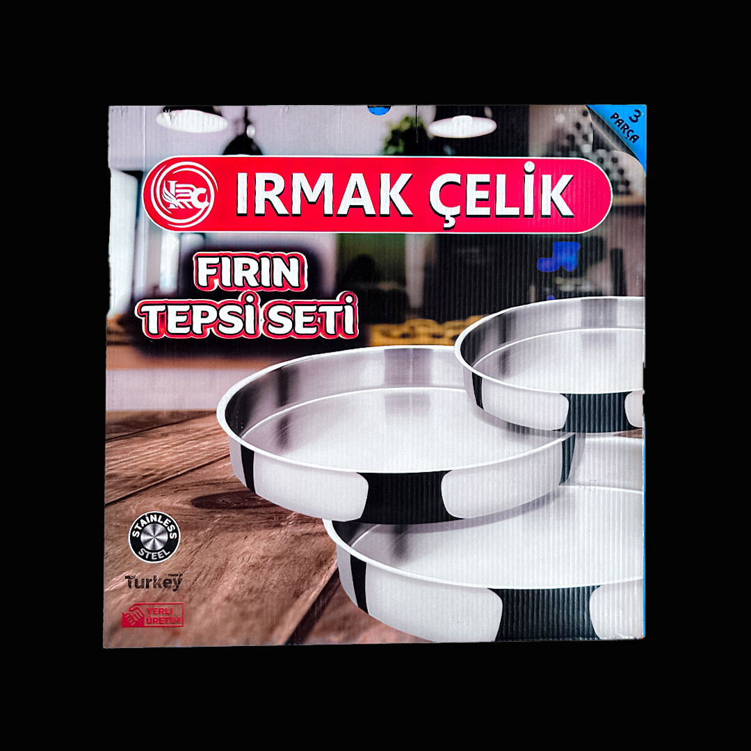 Irmak Celik 3 Parca Tepsi Set
