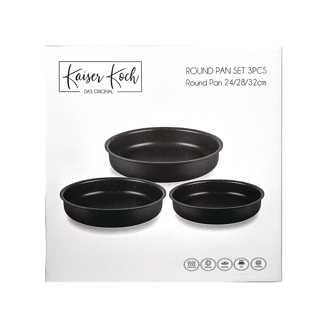Kaiser Koch Round Pan Set 24-28-32cm