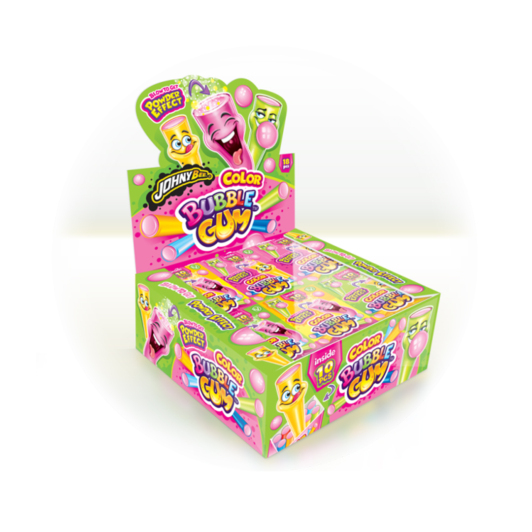 Johny Bee Color Bubble Gum 18x35 g