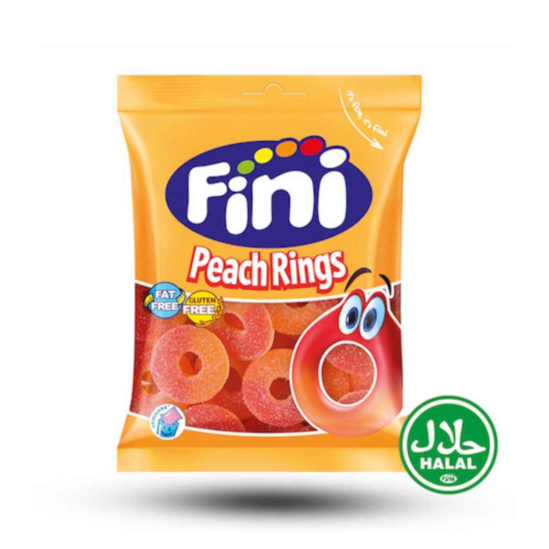 Fini Helal Jelly Peach Rings 12x75g