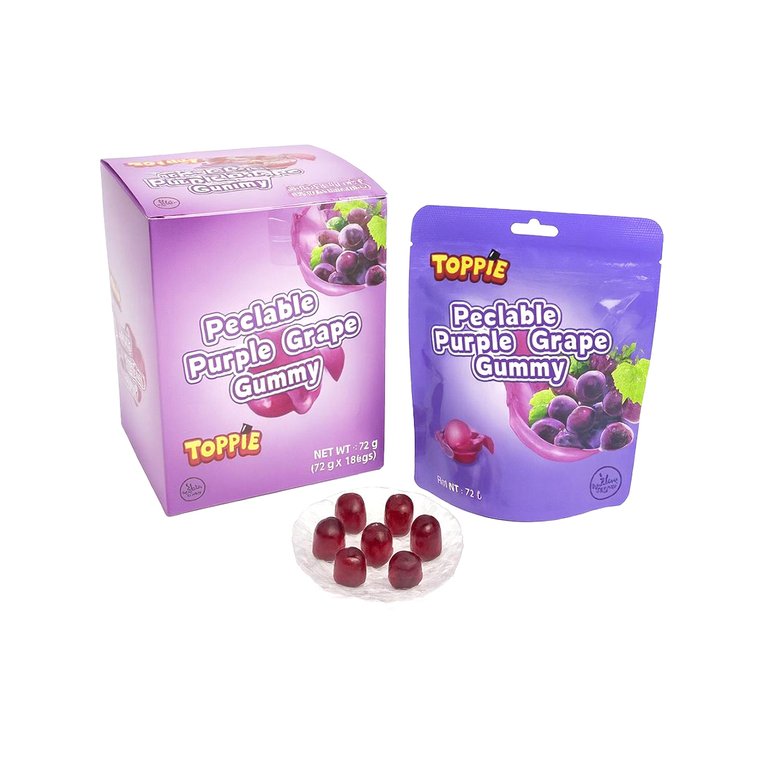 TOPPIE Pealable Purple Grape Gummy 10x72g