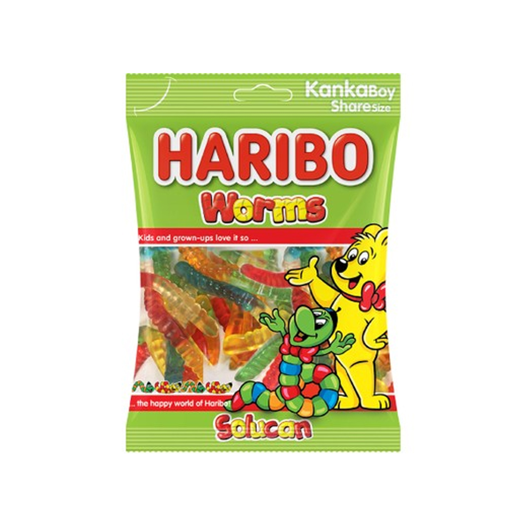 Haribo Soft Candy Worms 24x80 Gr