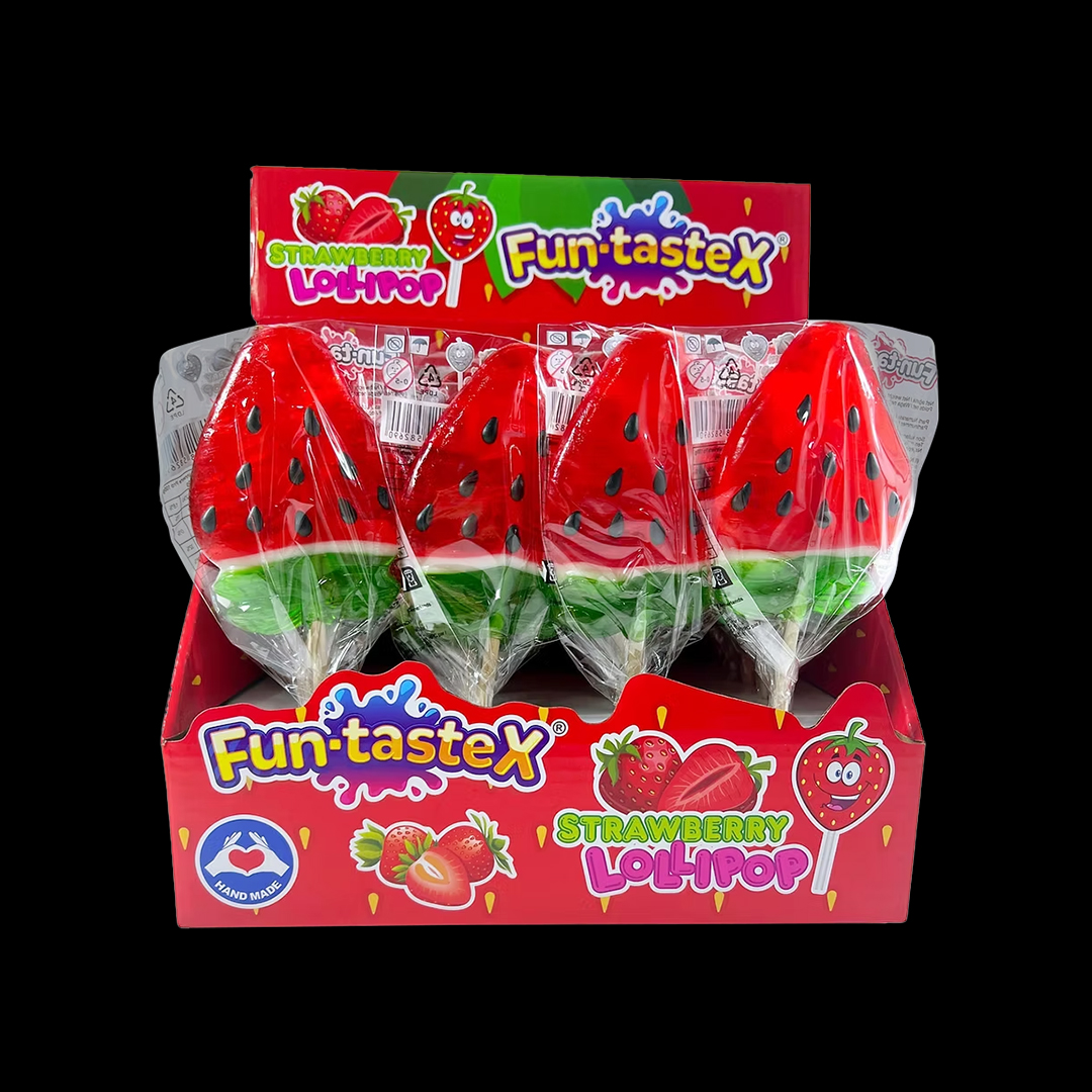 Fun-TasteX Lollipop Strawberry 24*50g