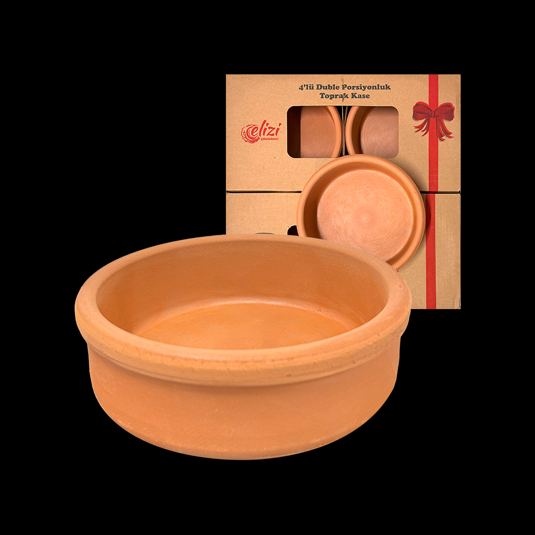 Elizi 4lü Duble Porsiyonluk Toprak Kase EL-302