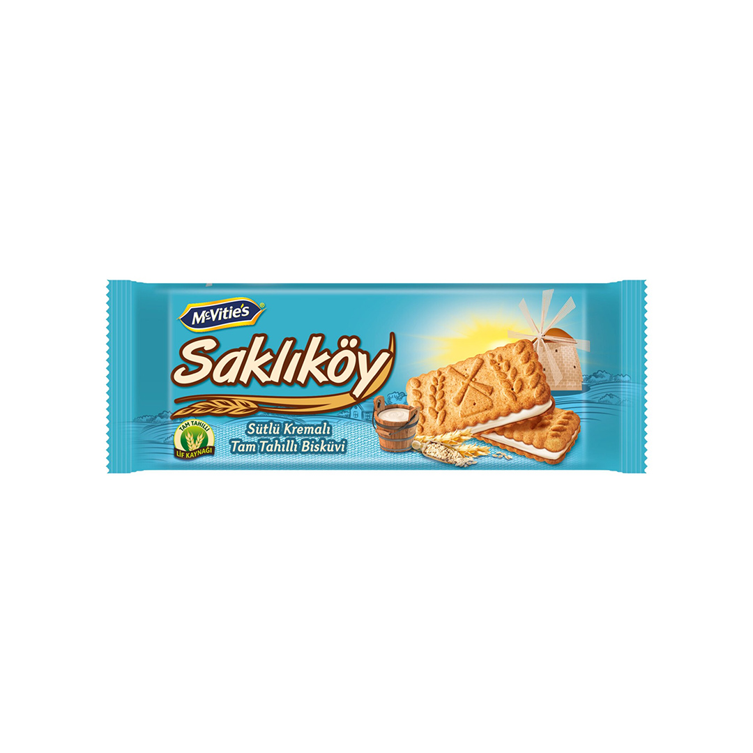 Ülker Saklıköy Sütlü Kremalı Yulaflı Bisküvi 24x100G