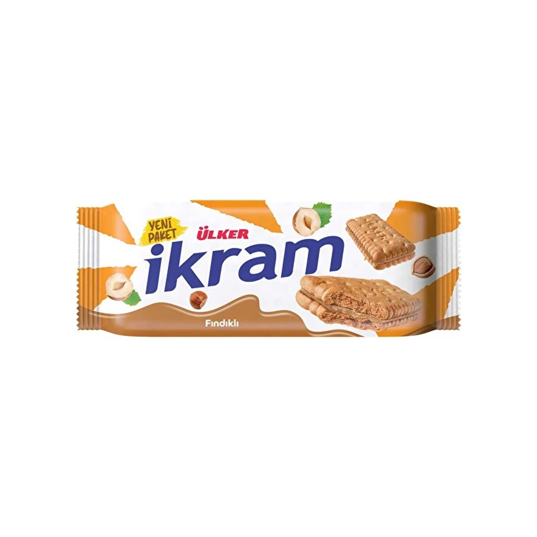Ülker İkram Kremalı Bisküvi Fındıklı 24x84g