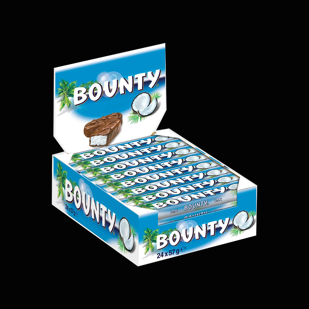 Bounty Coconut & Milk Chocolate Snack Bar 24x57g