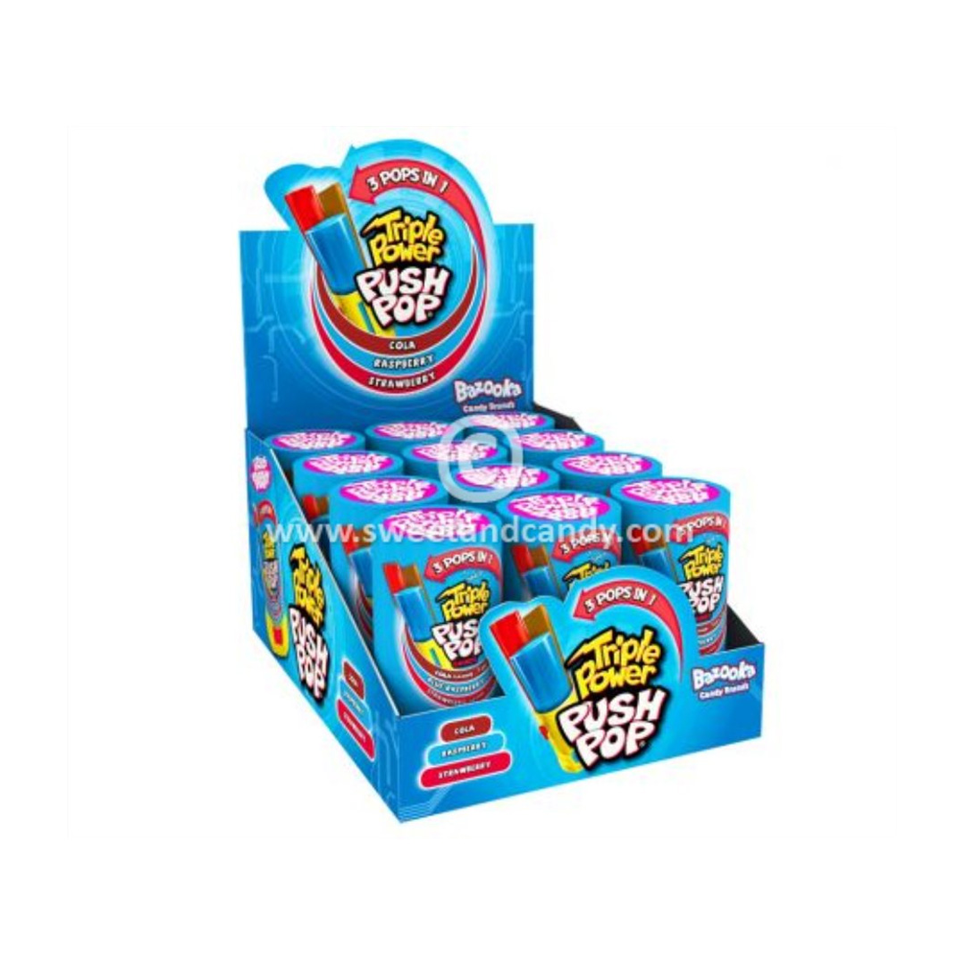 Bazooka Triple Push Pop 12*32g - CHF STK/ 2,85