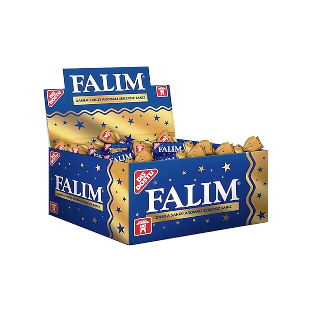 Falim Damla Sakizi Aromali Sekersiz Sakiz  100 stk