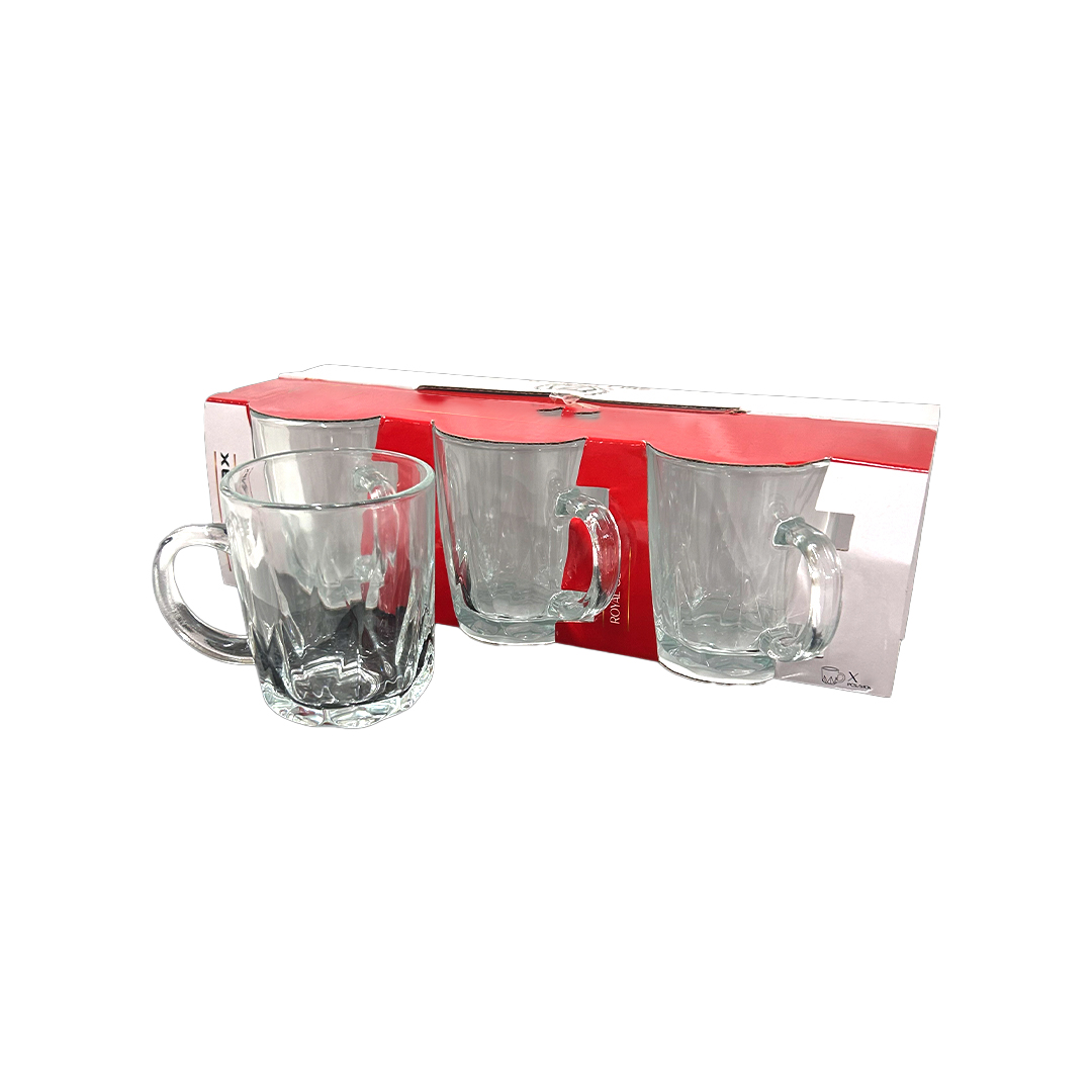 Istanbul Cay Bardagi Kulplu - Glass mit handle 3er stk